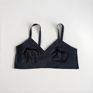 Feather Bra Black Wireless Seamless Bralette Women's Plus Size 2X Comfort
